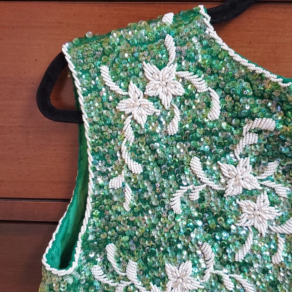 Vintage Sequin and Beaded Top Size L - Picture 6 of 14